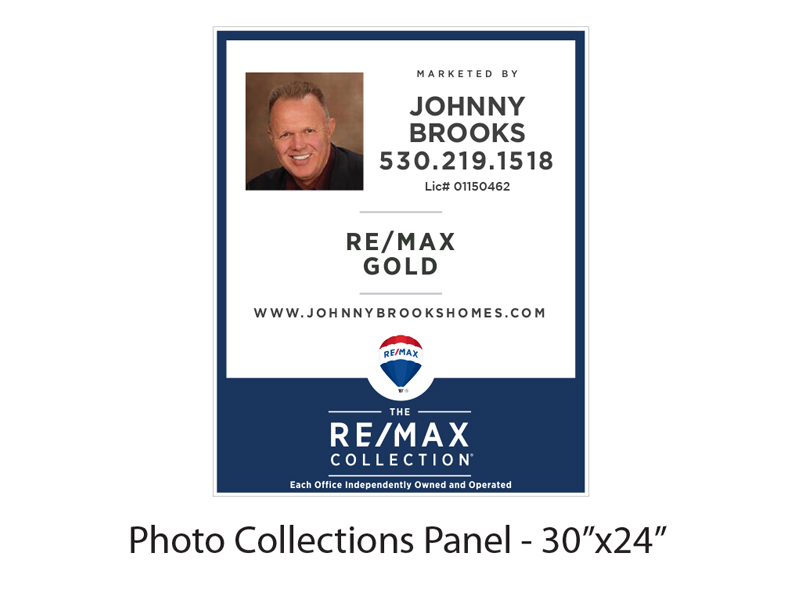 30 x 24 Buy Sign Re/Max Gold Collections Panel with Photo