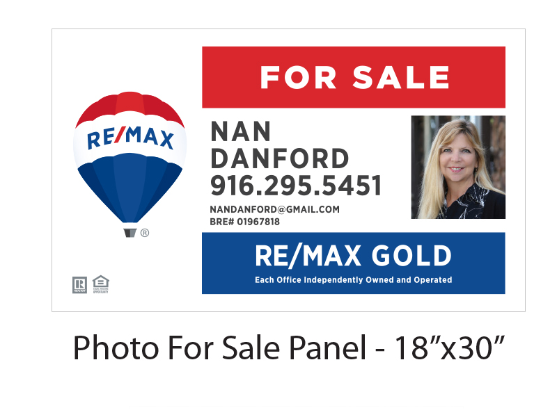 Buy Sign Re/Max Gold For Sale Panel with Photo